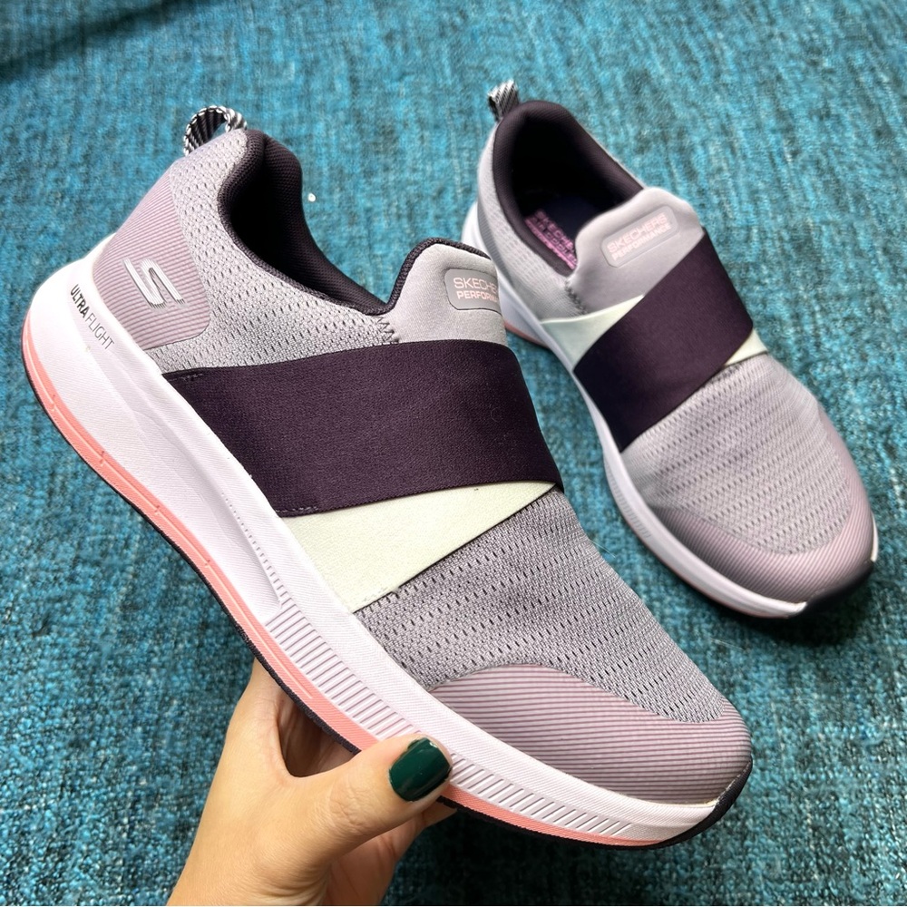 Skechers Go Run Pulse Bold Venture Sneakers in Purple Women's Size 10 Shoes